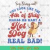 4th Of July A Hot Dog Real Bad SVG