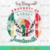 African American Property Of Nobody Juneteenth Break The Chain SVG