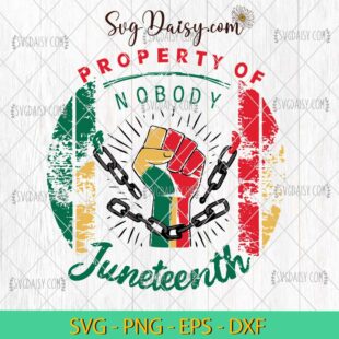 African American Property Of Nobody Juneteenth Break The Chain SVG