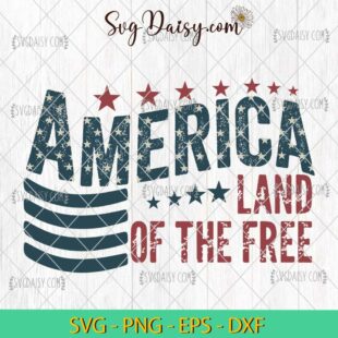 America Flag Land Of The Free Svg, 4th Of July SVG