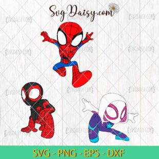 Bundle 3 File Spider Man SVG, Spider Girl SVG