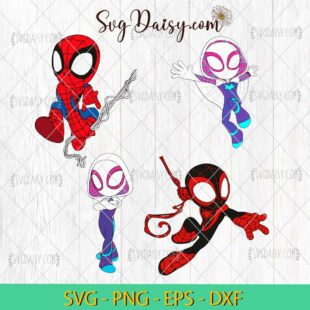 Bundle 4 File Spider Man SVG, Spider Girl SVG