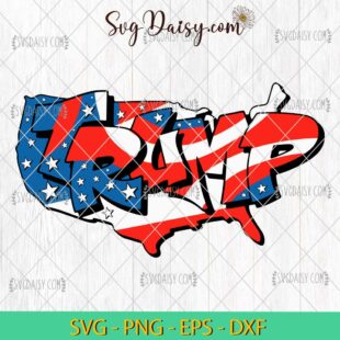 Donald Trump America Flag Graffiti SVG