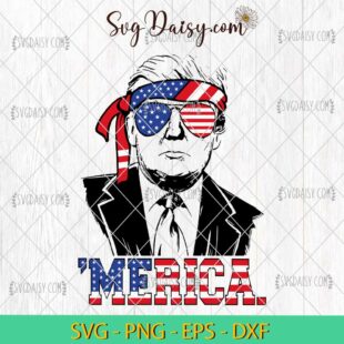 Donald Trump America Flag SVG