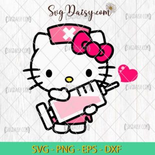 Hello Kitty Nurse SVG, Kawaii Hello Kitty SVG