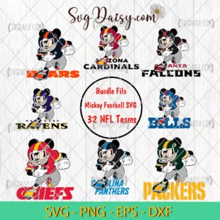 Mickey Football 32 NFL Teams Bundle SVG