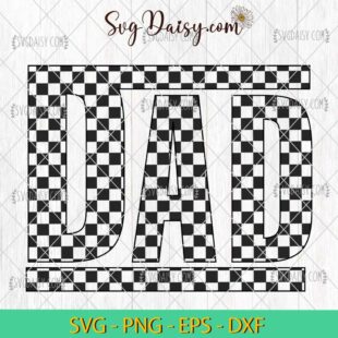 Retro Checkered Dad SVG, Father's Day SVG