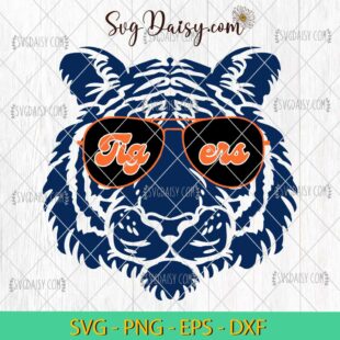 Tigers Glasses Baseball Detroit SVG