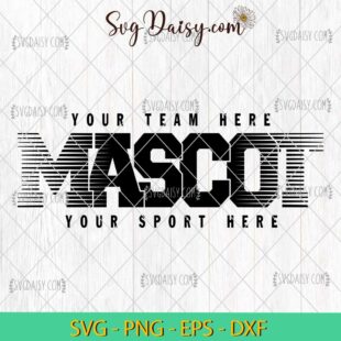 Your Team Here Mascot Softball SVG