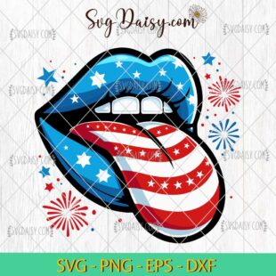 America Flag Lips 4th Of July SVG, 4th Of July SVG, Lips SVG