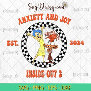 Anxiety And Joy Inside Out 2 Est 2024 SVG, Inside Out 2 SVG