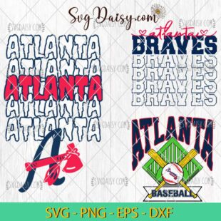 Atlanta Braves Baseball Bundle SVG, MLB SVG