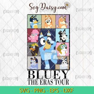 Bluey The Eras Tour SVG, Bluey And Friends SVG