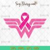 Breast Cancer Woman SVG, Breast Cancer Super Hero SVG