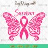 Cancer Survivor Butterfly SVG, Cancer Awareness SVG