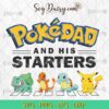 Cartoon Cute Pokedad And His Starters SVG