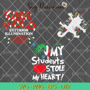 Christmas Light Bundle SVG, Merry Christmas SVG