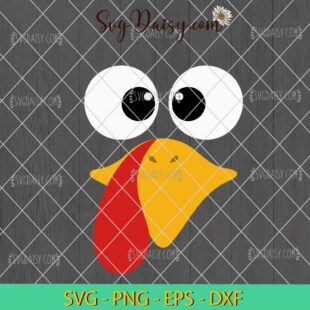 FREE Cute Thanksgiving Turkey Face SVG, Turkey Thanksgiving SVG