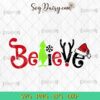 FREE Grinch Believe Snow Christmas SVG