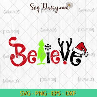 FREE Grinch Believe Snow Christmas SVG