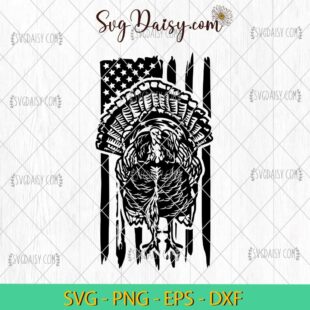 FREE Turkey USA Flag SVG, Turkey Hunter SVG