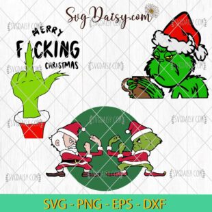 Free Santa Vs Grinch Bundle SVG, Fighting Christmas SVG