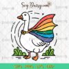 Funny Rainbow Goose Pride Month SVG, Goose Rainbow SVG