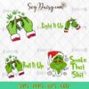 Funny Roll It Up Grinch Chill Canabis Bundle SVG