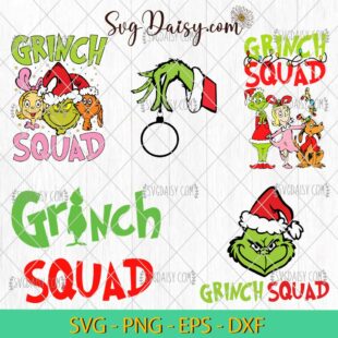 Grinch And Friends Squad Christmas Bundle SVG, Grinch Squad Bundle SVG