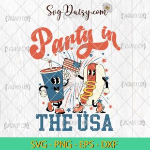 Hot Dog Independence Day SVG, Party In The USA SVG, 4th Of July SVG