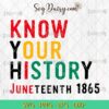 Know Your History Juneteenth 1865 SVG