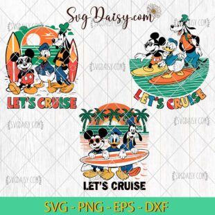 Mickey And Friend Lets Cruise Summer Bundle SVG, Disney Summer SVG