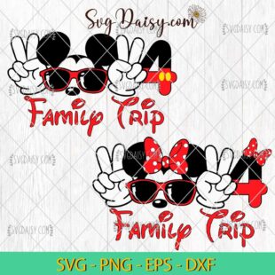 Mickey And Minnie Head Family Trip 2024 SVG