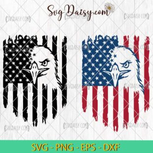 Patriotic Eagle USA Flag Bundle SVG, American Flag SVG, 4th July SVG