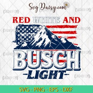 Red White And Busch Light 4th Of July SVG