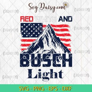 Red White And Busch Light America Flag SVG, 4th Of July SVG