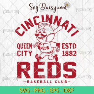 Retro Cincinnati Reds Baseball SVG