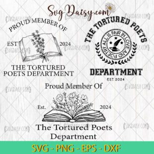 The Tortured Poets Department EST 2024 Bundle SVG