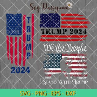 Trump America Flag 2024 Bundle SVG, Trump America SVG