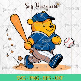 Winnie The Pooh Kansas City Royals Baseball SVG, MLB Teams SVG PNG DFX EPS