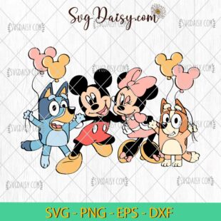 Bluey And Mickey Friends Disney SVG, Disney SVG