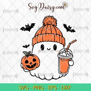 Cute Ghost Halloween SVG, Bougie Halloween SVG