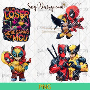 Deadpool And Wolverine Design Bundle PNG