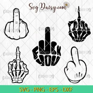 Design Bundle Middle Finger Hand SVG PNG DXF EPS