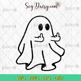 Funny Ghost Middle Finger SVG, Halloween SVG