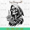 Funny Grim Reaper Skeleton Middle Finger SVG