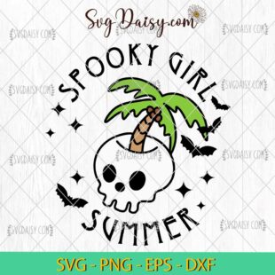 Funny Spooky Girl Summer SVG, Halloween Summer SVG