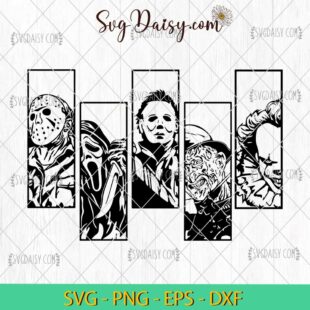 Halloween Horror Movie Killers SVG, Halloween Horror Friends SVG