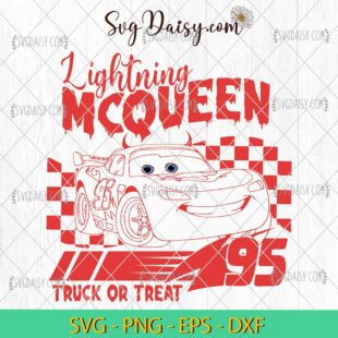 Halloween Lightning McQueen SVG, Truck Or Treat Halloween SVG