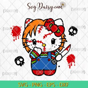 Hello Kitty Chucky SVG, Hello Kitty SVG, Halloween SVG